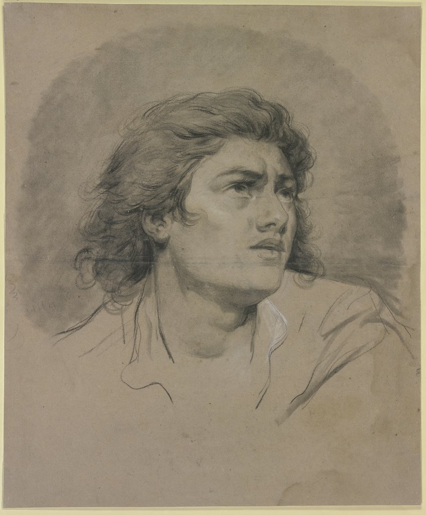 Junger Mann mit schmerzlichem Ausdruck, Französisch, 18. Jahrhundert