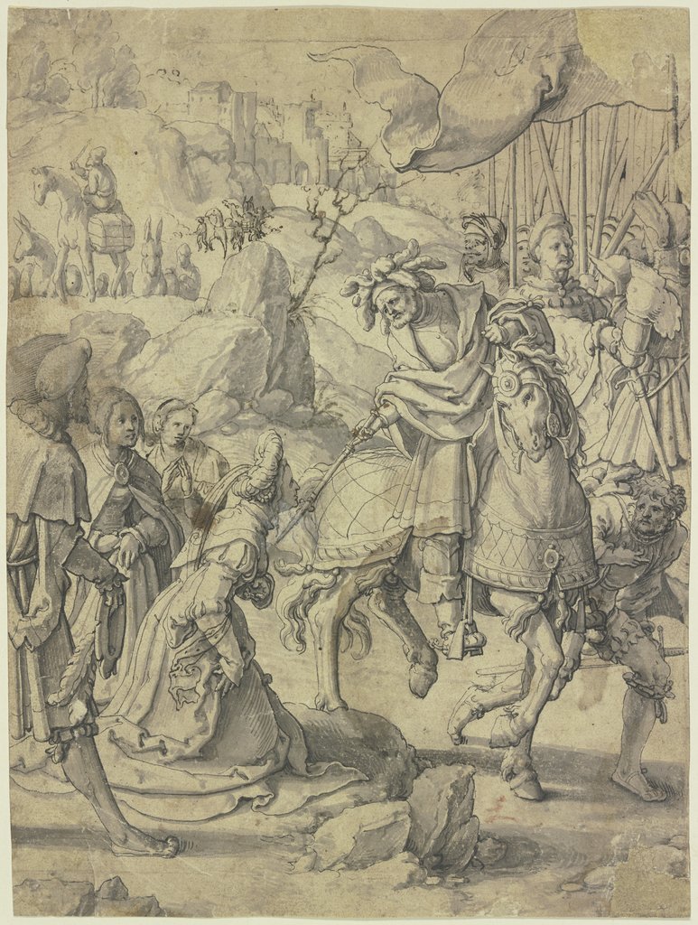 David und Abigail, Niederländisch, 16. Jahrhundert