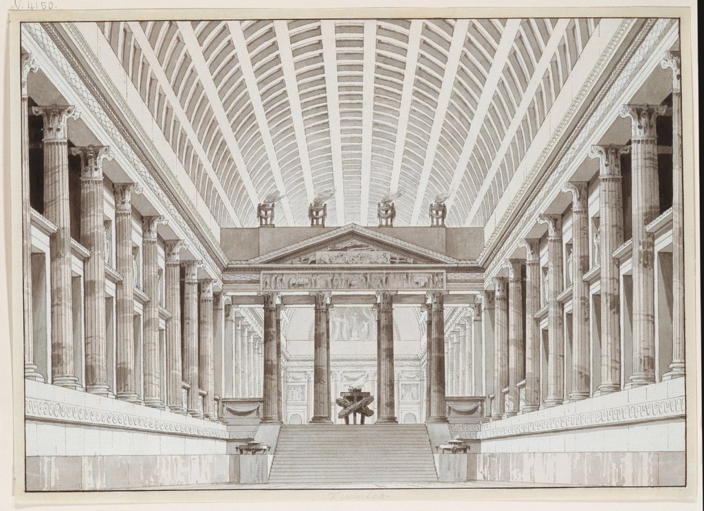 Korinthischer Festsaal mit großem kassettiertem Rundbogengewölbe, Giorgio Fuentes