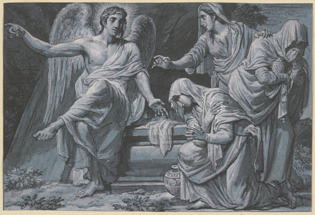Der Engel mir den drei Marien am leeren Grabe Christi, Jean Grandjean