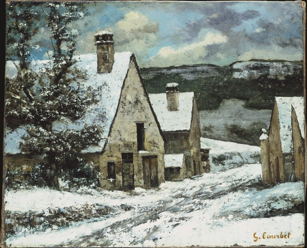 Village Edge in Winter, Gustave Courbet