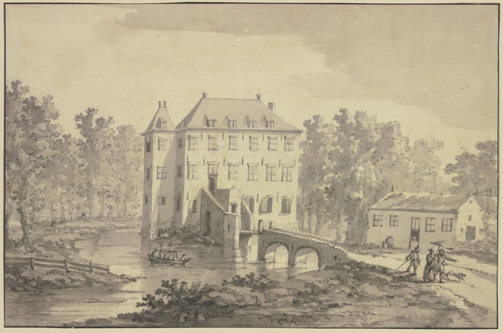 Water castle, Netherlandish, 17th century