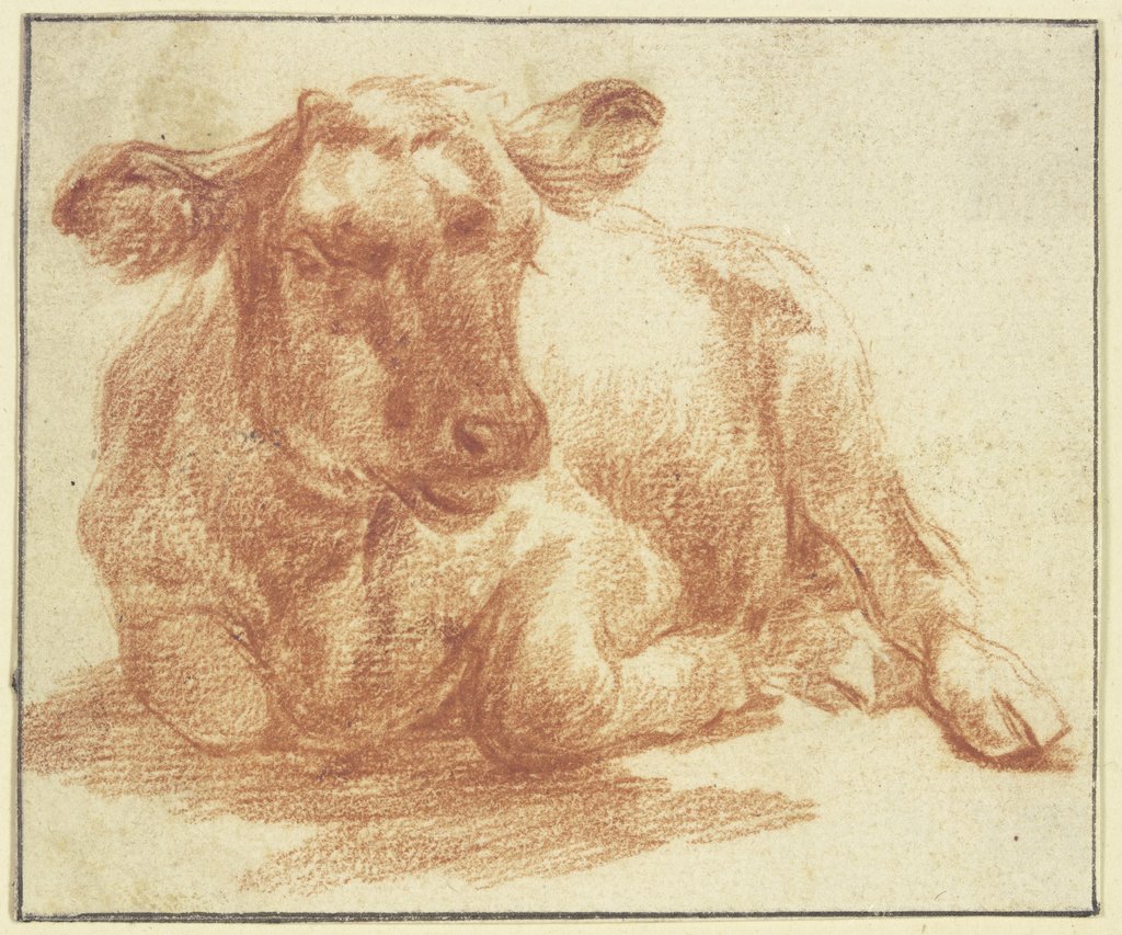Lying cattle to the left, Adriaen van de Velde