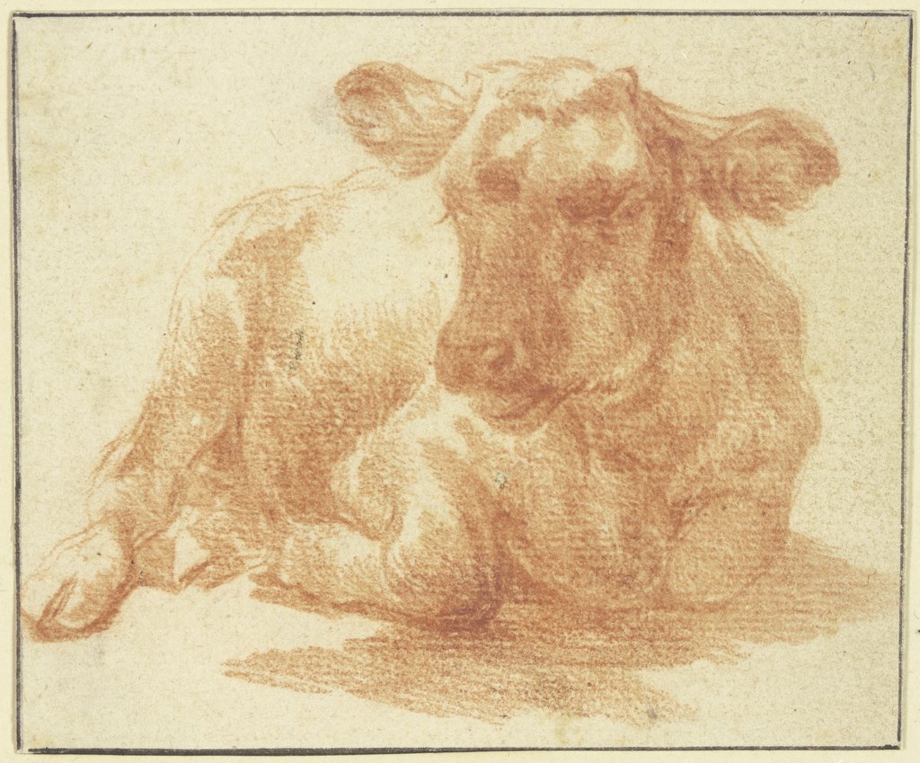 Lying cattle to the right, Adriaen van de Velde