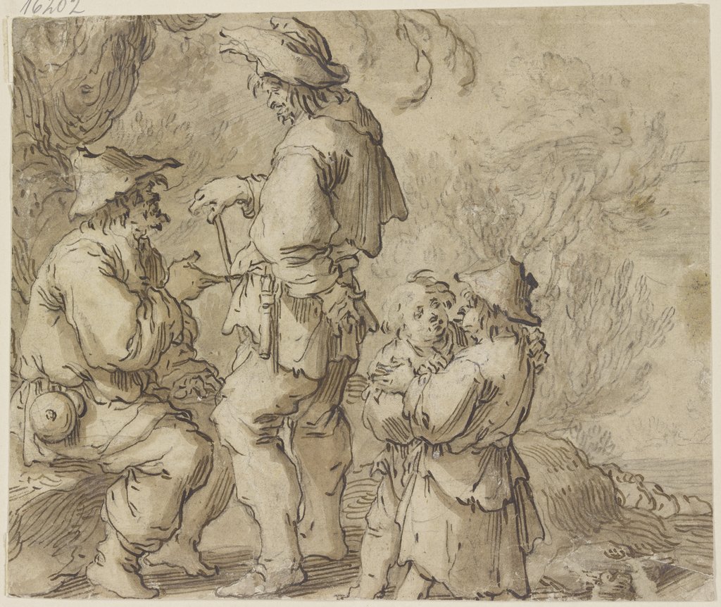 Group of farmers, Adriaen van de Venne;   ?