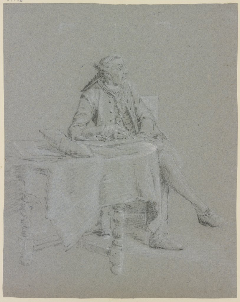 Am Tisch sitzender Kavalier, Cornelis Troost