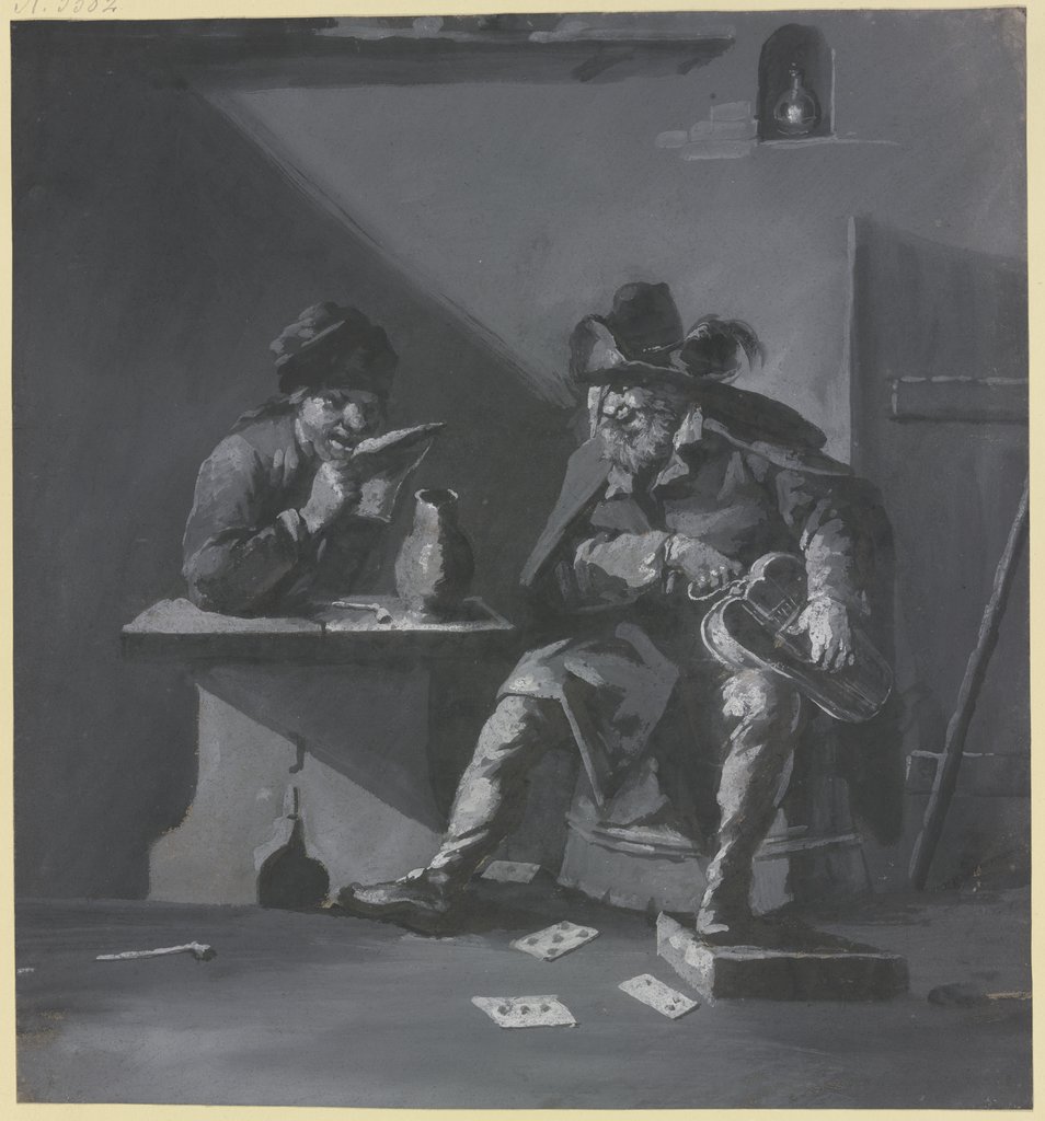 Zwei Männer in einer Schenke, French, 18th century