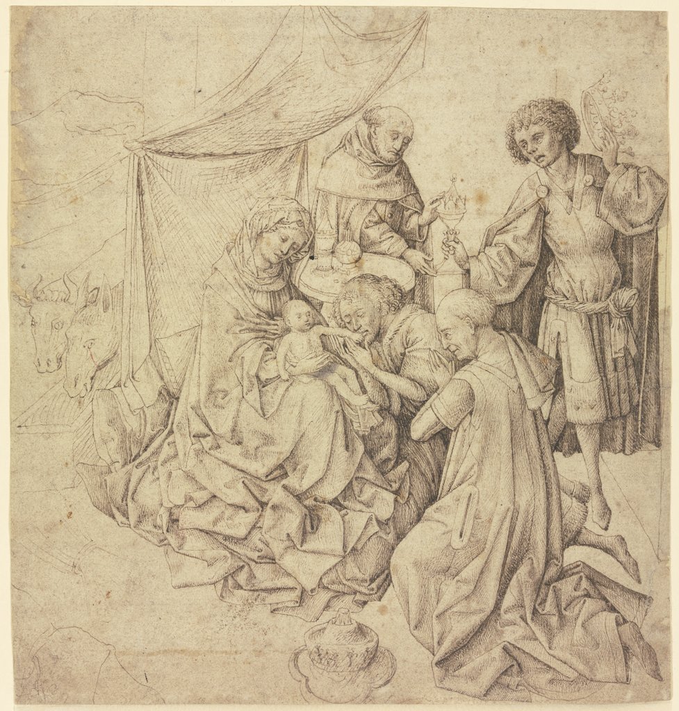 Anbetung der Heiligen drei Könige, Niederländisch, 15. Jahrhundert