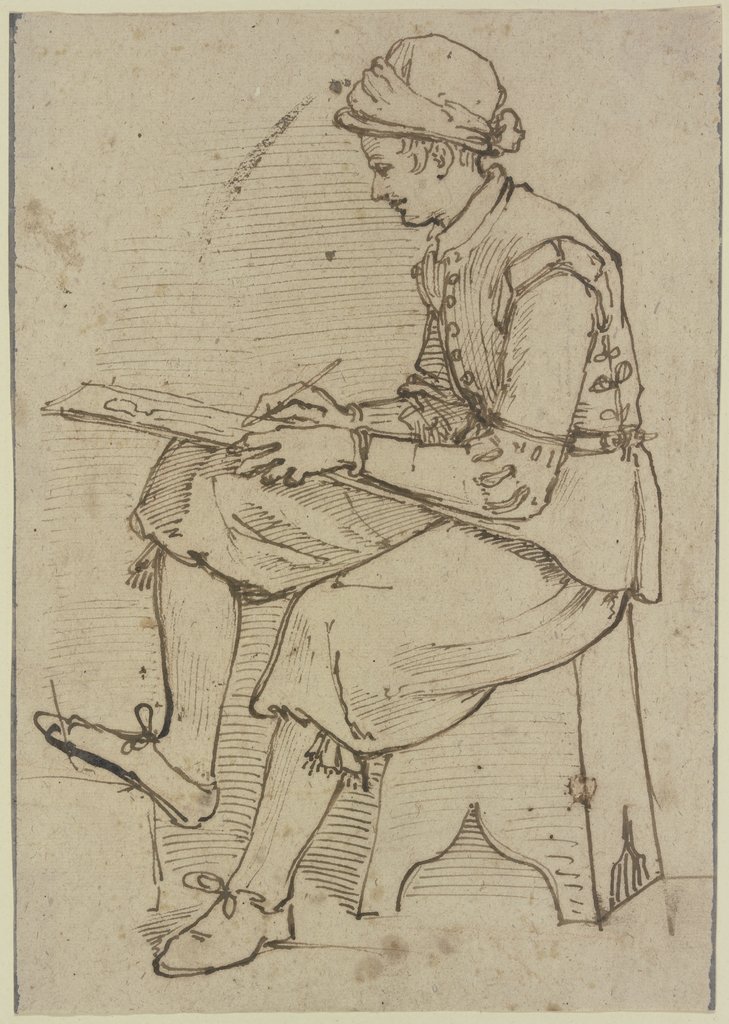 Zeichnender Jüngling sitzend nach links, Jacopo Chimenti gen. Da Empoli;   ?