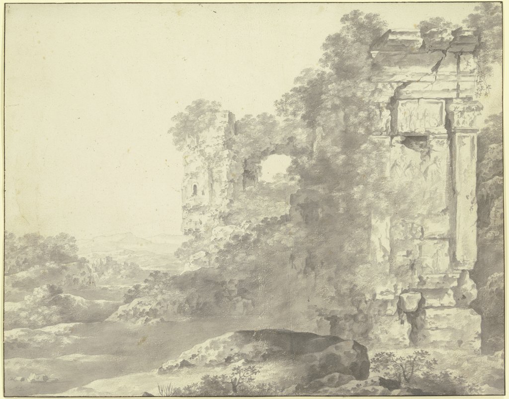 Roman ruins, Cornelis van Poelenburch