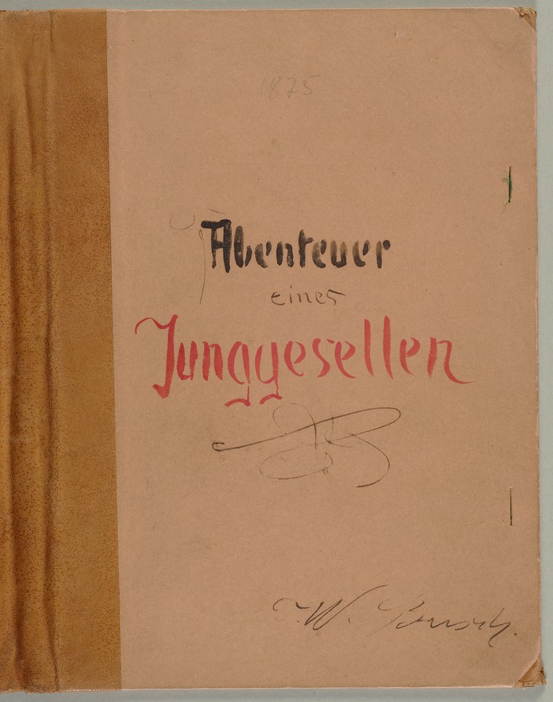 Bilderhandschrift zu "Abenteuer eines Junggesellen", Wilhelm Busch