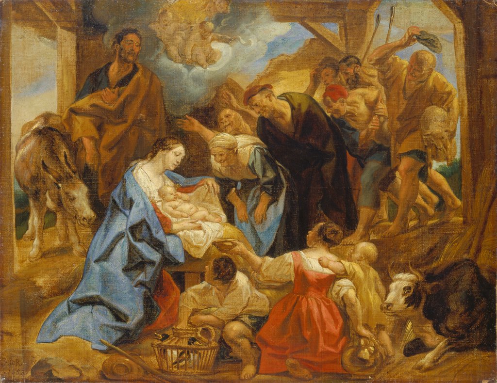 The Adoration of the Shepherds, Jacob Jordaens