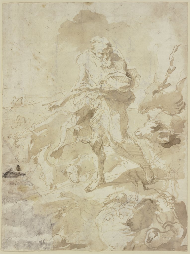 Noah with the animals, Giovanni Benedetto Castiglione