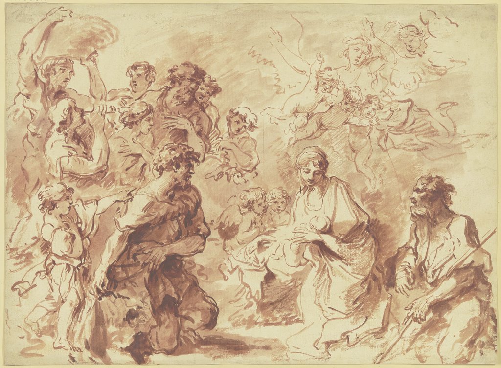 Adoration of the shepherds, Giovanni Benedetto Castiglione