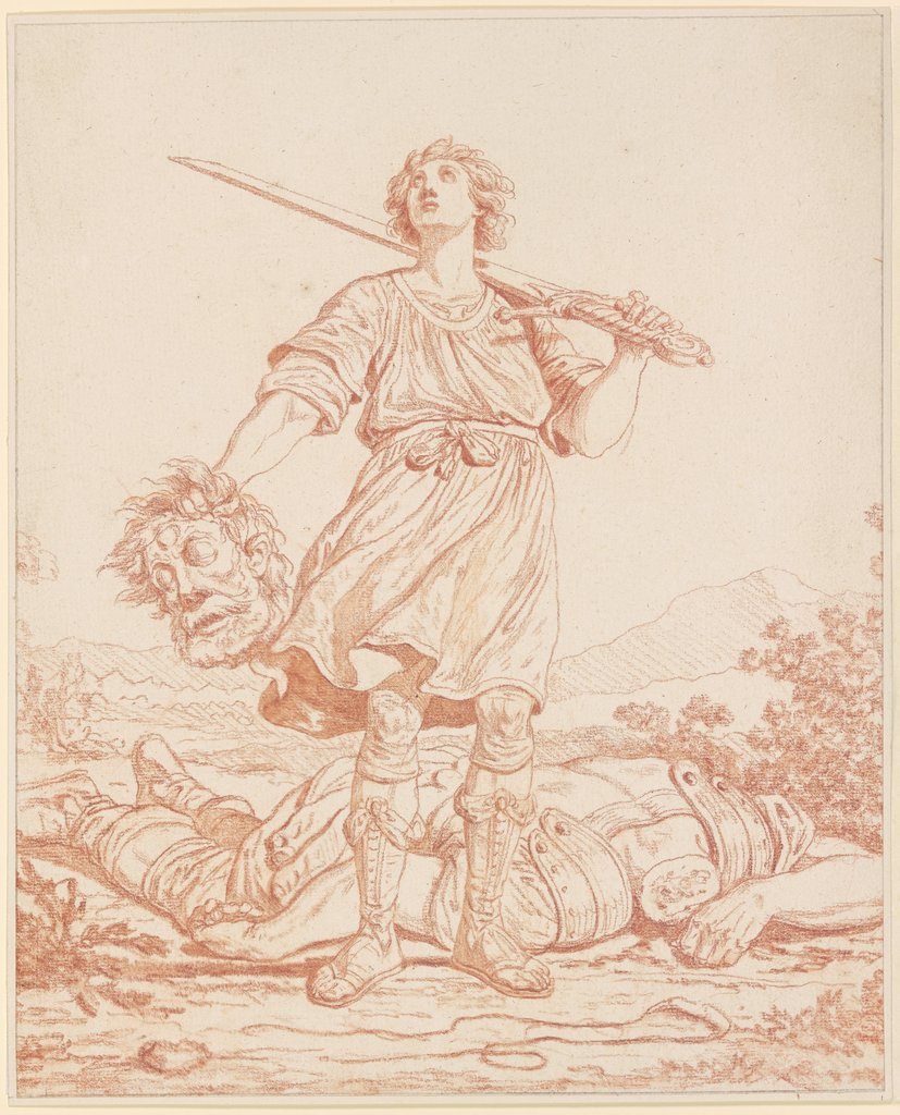 David als Sieger über den Riesen Goliath, Louis Félix de La Rue