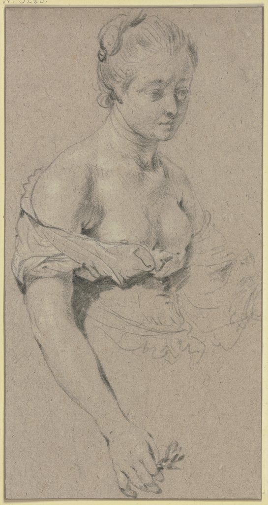 Girl with naked bosom, Gabriel Metsu
