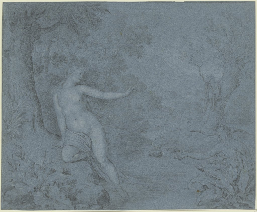 Landscape with Apollo and Daphne, Willem van Mieris