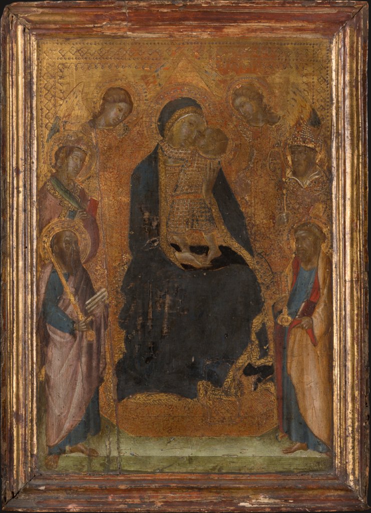 Madonna mit Kind, Engeln und Heiligen, Lippo Vanni