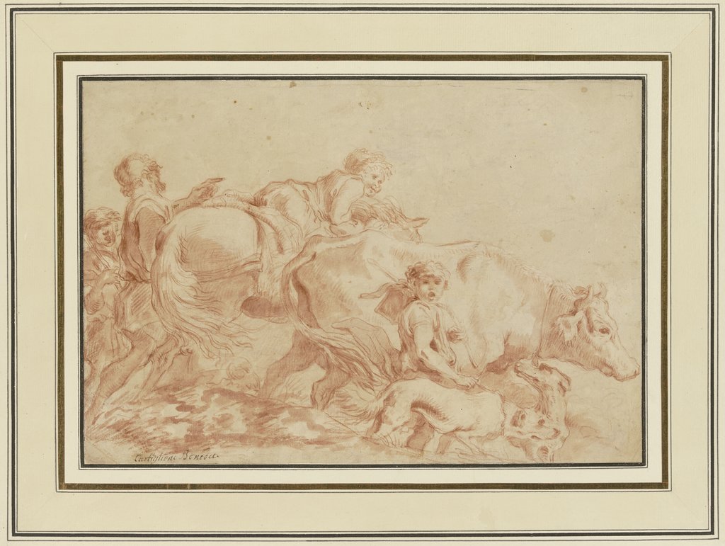 Shepherds with their flock, Giovanni Benedetto Castiglione;   ?