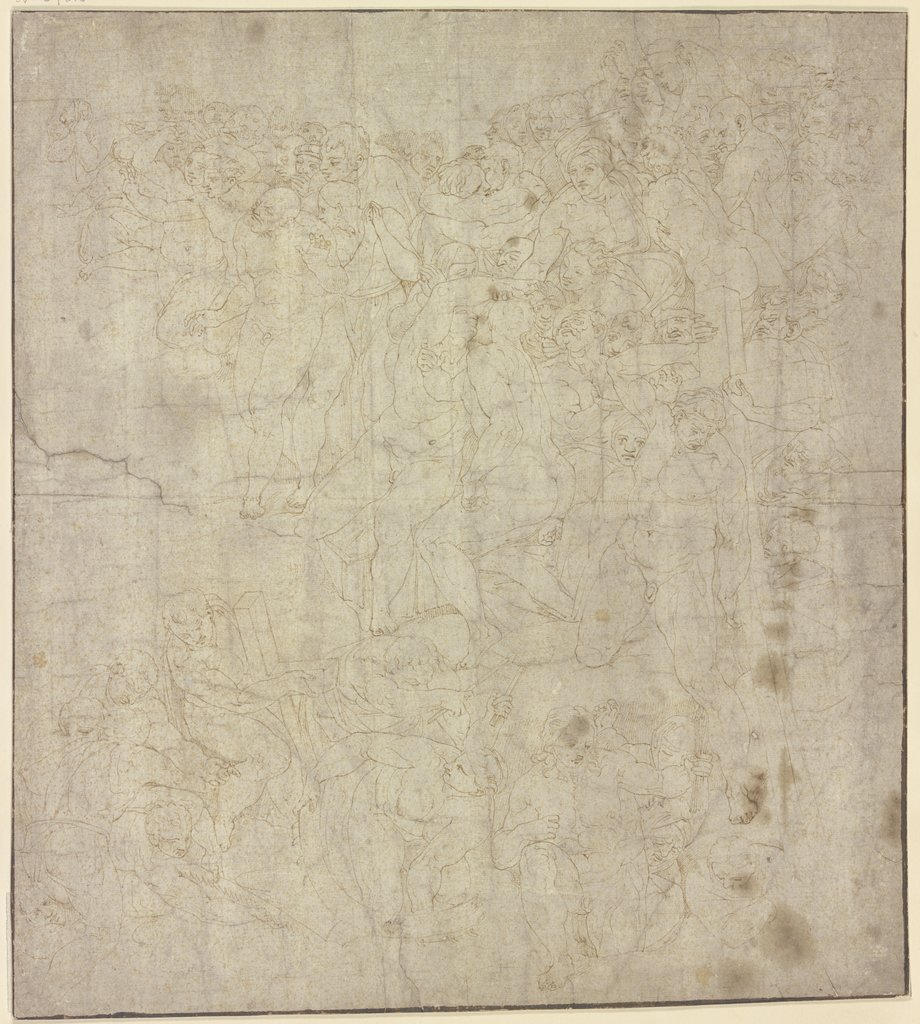 Figurengruppen aus dem Jüngsten Gericht der Cappella Sistina (Märtyrer mit ihren Leidenswerkzeugen), Unbekannt, 16. Jahrhundert, nach Michelangelo Buonarroti