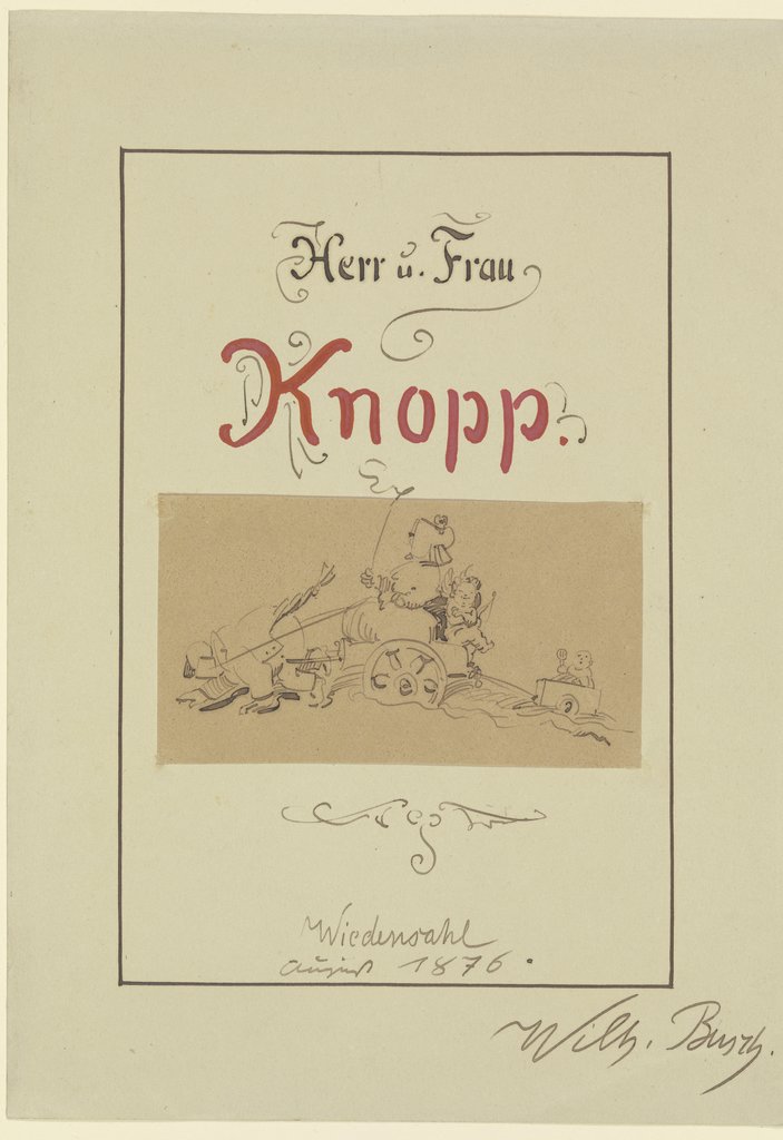 Titelblatt zu "Herr und Frau Knopp", Wilhelm Busch