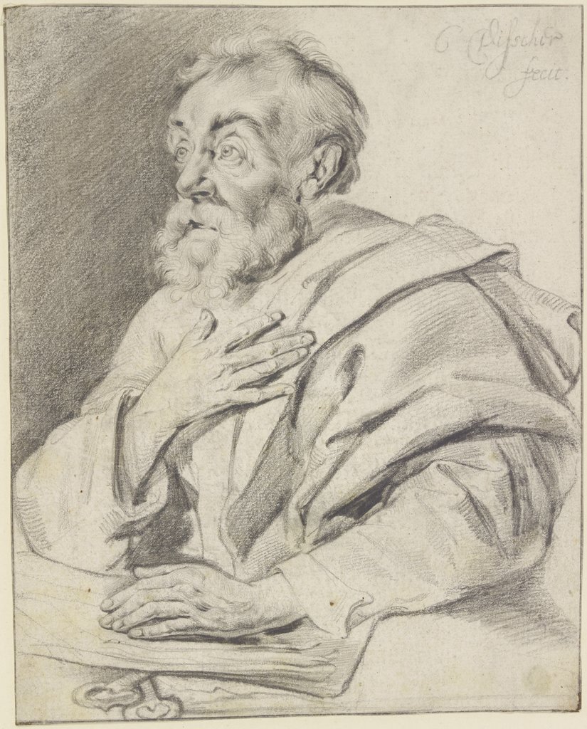 Der Heilige Petrus in einem Buche lesend, Cornelis Visscher