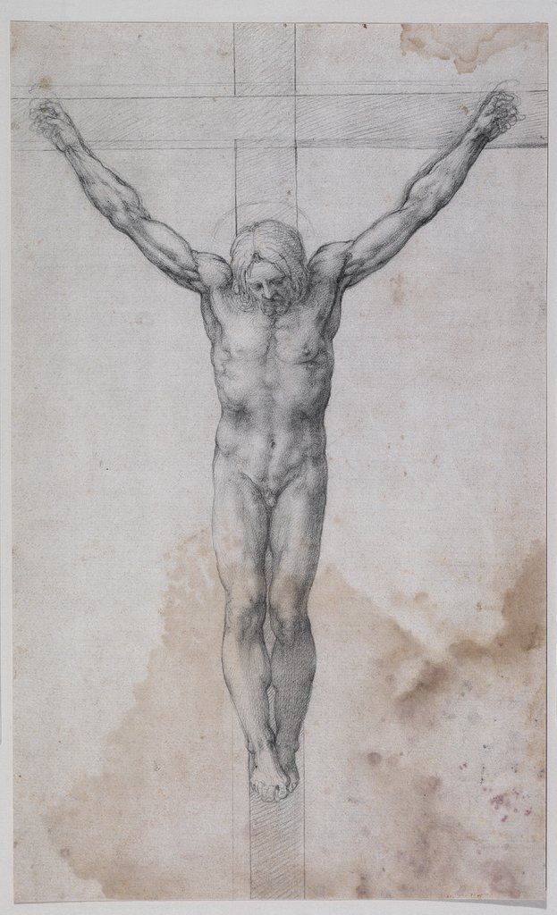 Christ on the cross, Unknown, 16th century, after Michelangelo Buonarroti
