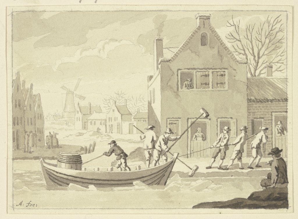 Kate im Eis, Niederländisch, 18. Jahrhundert