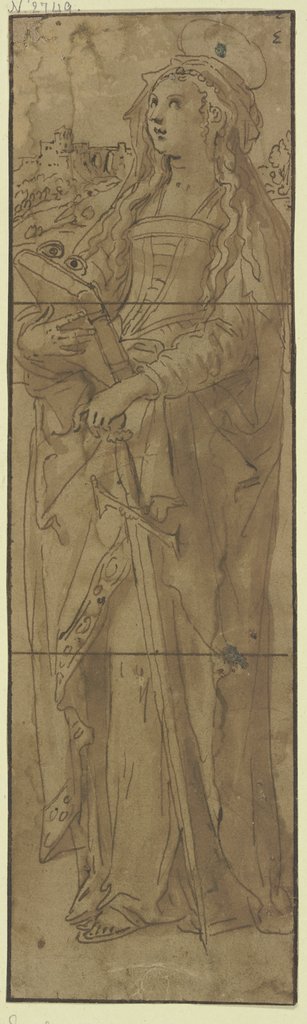 Die Heilige Barbara oder Katharina von Alexandria, Maarten de Vos