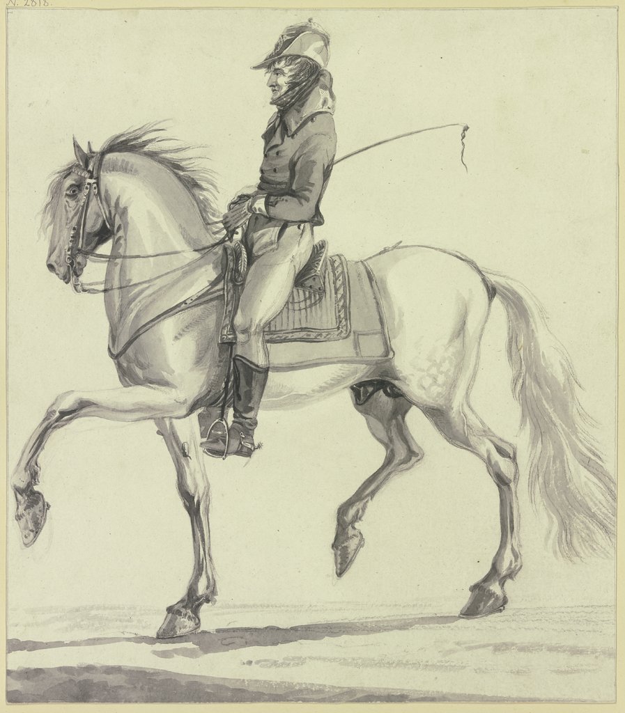 Ein Piqueur zu Pferde, Johannes Vinkeles