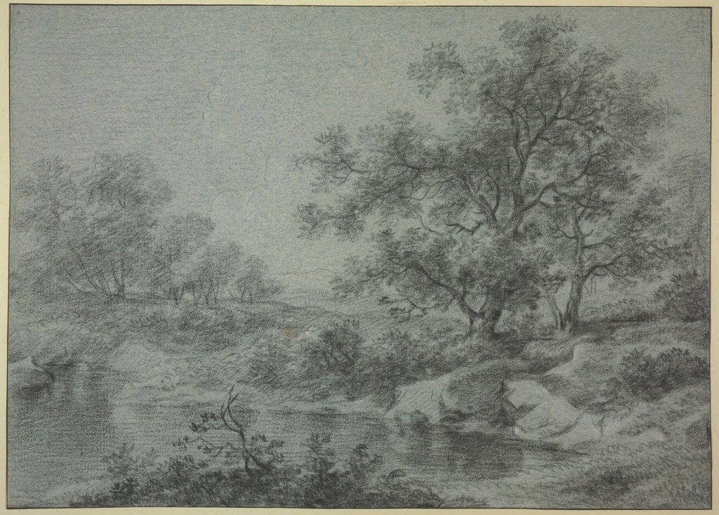 Tree section by the water, Anthonie Waterloo