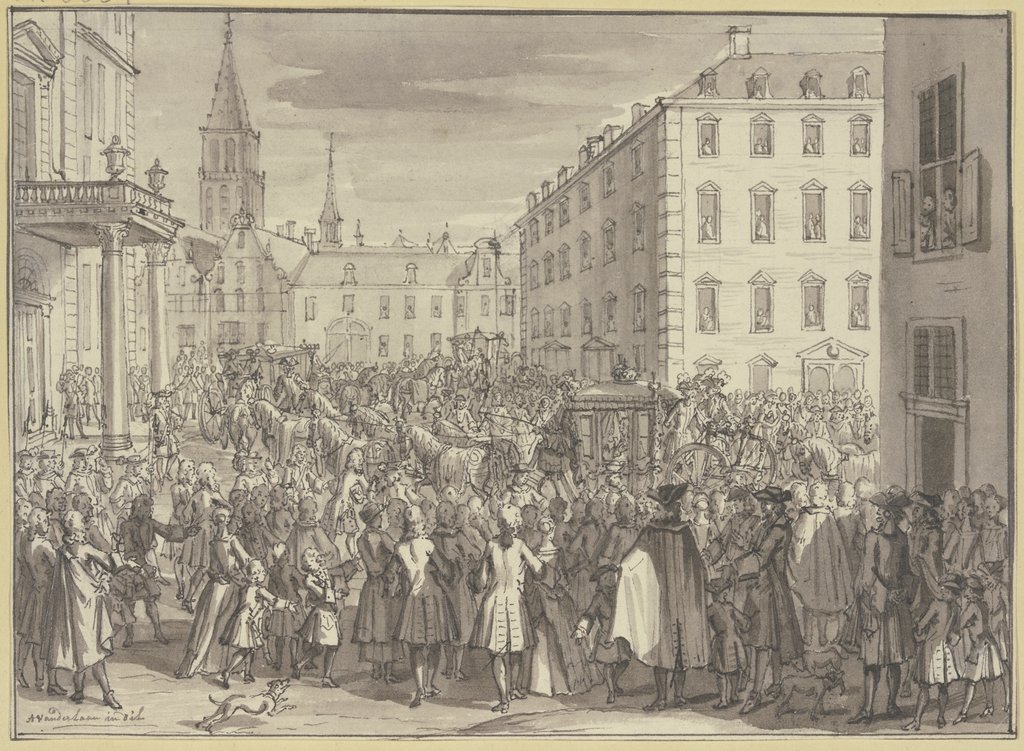 Einzug Kaisers Karl VI. zu Prag und der zwei jungen Erzherzoginnen amn 30. Juli 1723, Adolf van der Laan