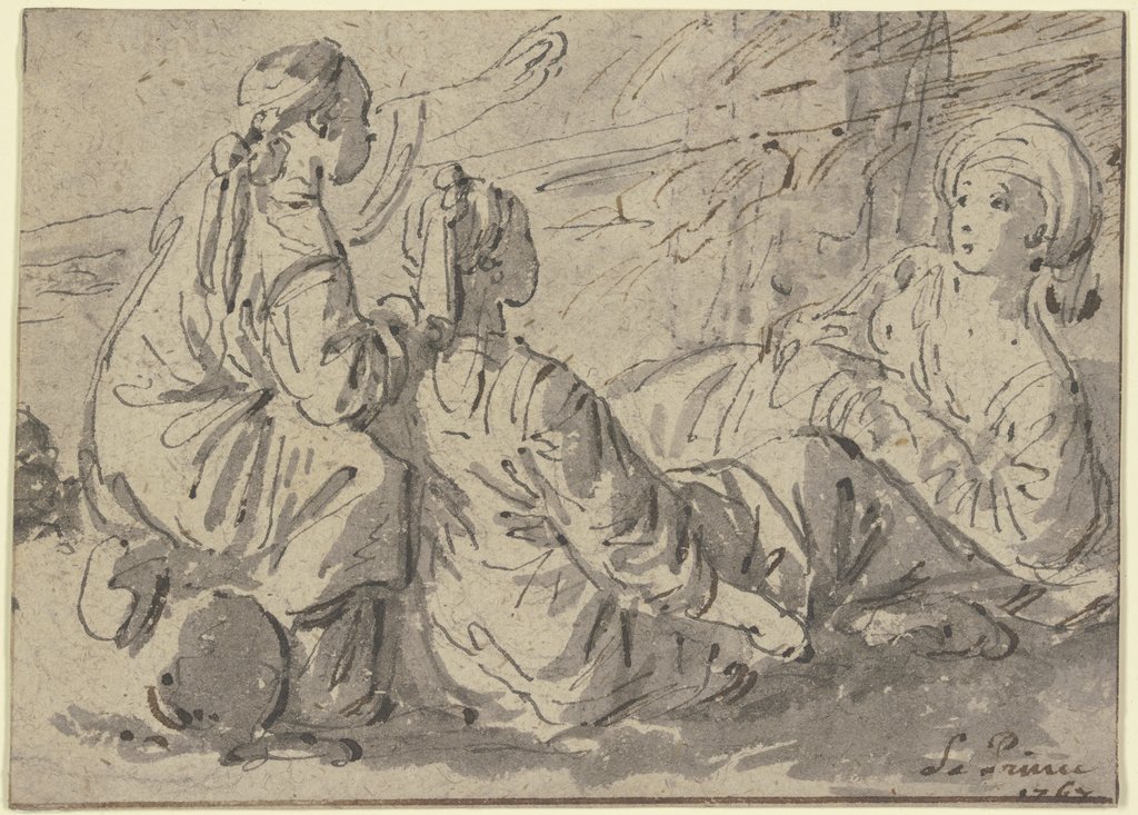 Encamped Oriental women, Jean-Baptiste Le Prince