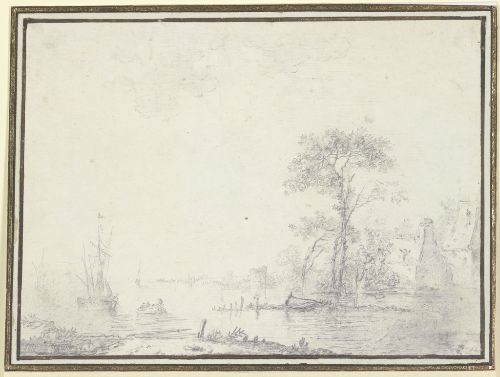 Szene am Fluss, Jean-Baptiste Le Prince;   ?