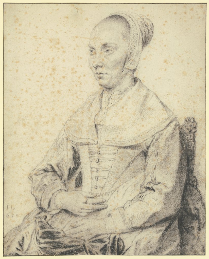 Bildnis einer in einem Sessel sitzenden Dame nach links, Jan Lievens