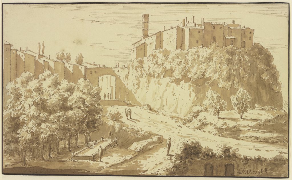 View of an Italian city, Theodoor Wilkens