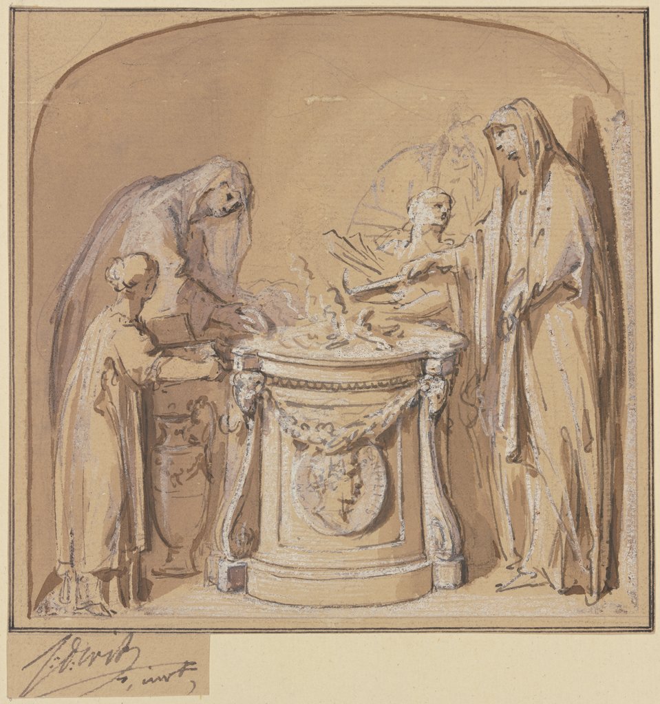 Sacrificing vestal virgins, Jacob de Wit