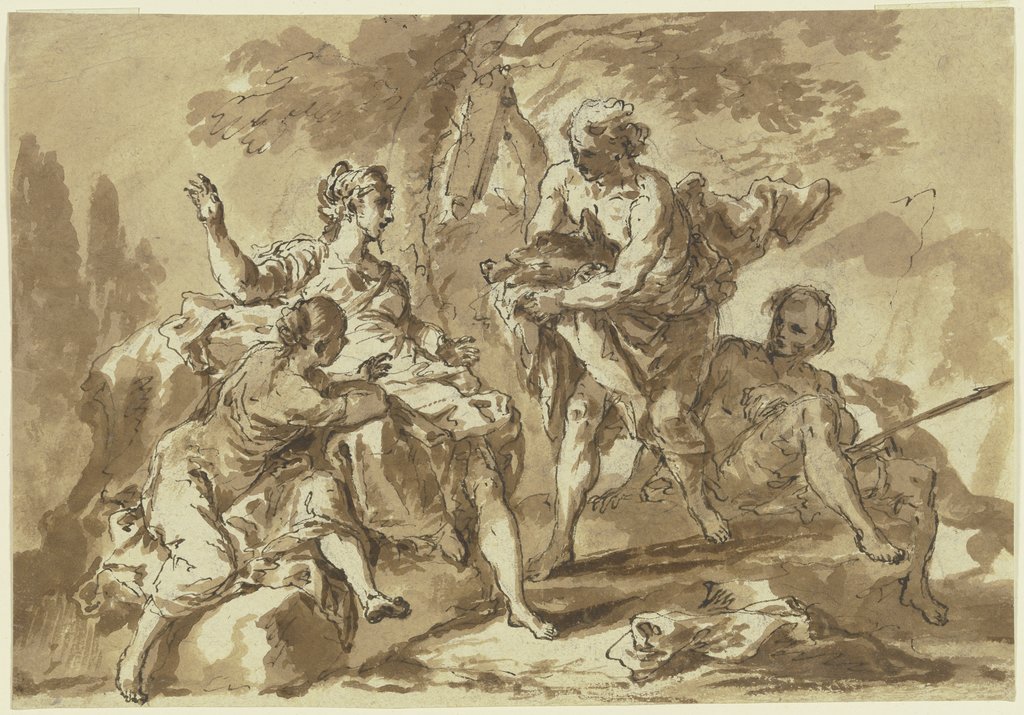 Meleager und Atalante, Italienisch, 18. Jahrhundert