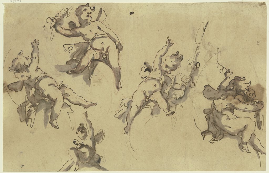 Playing cherubs, Gaspare Diziani