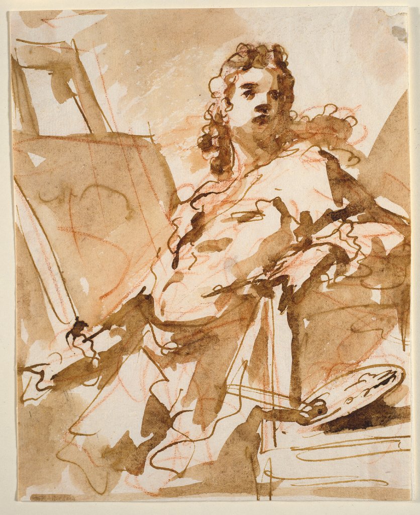 Self-Portrait in Front of the Easel, Giovanni Antonio Pellegrini