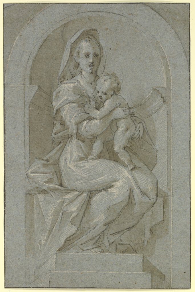 Madonna mit Kind in einer Nische sitzend, Rosso Fiorentino;   ?