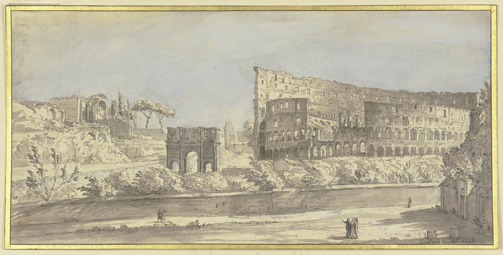 Das Kolosseum und der Konstantinsbogen zu Rom, Giovanni Paolo Pannini