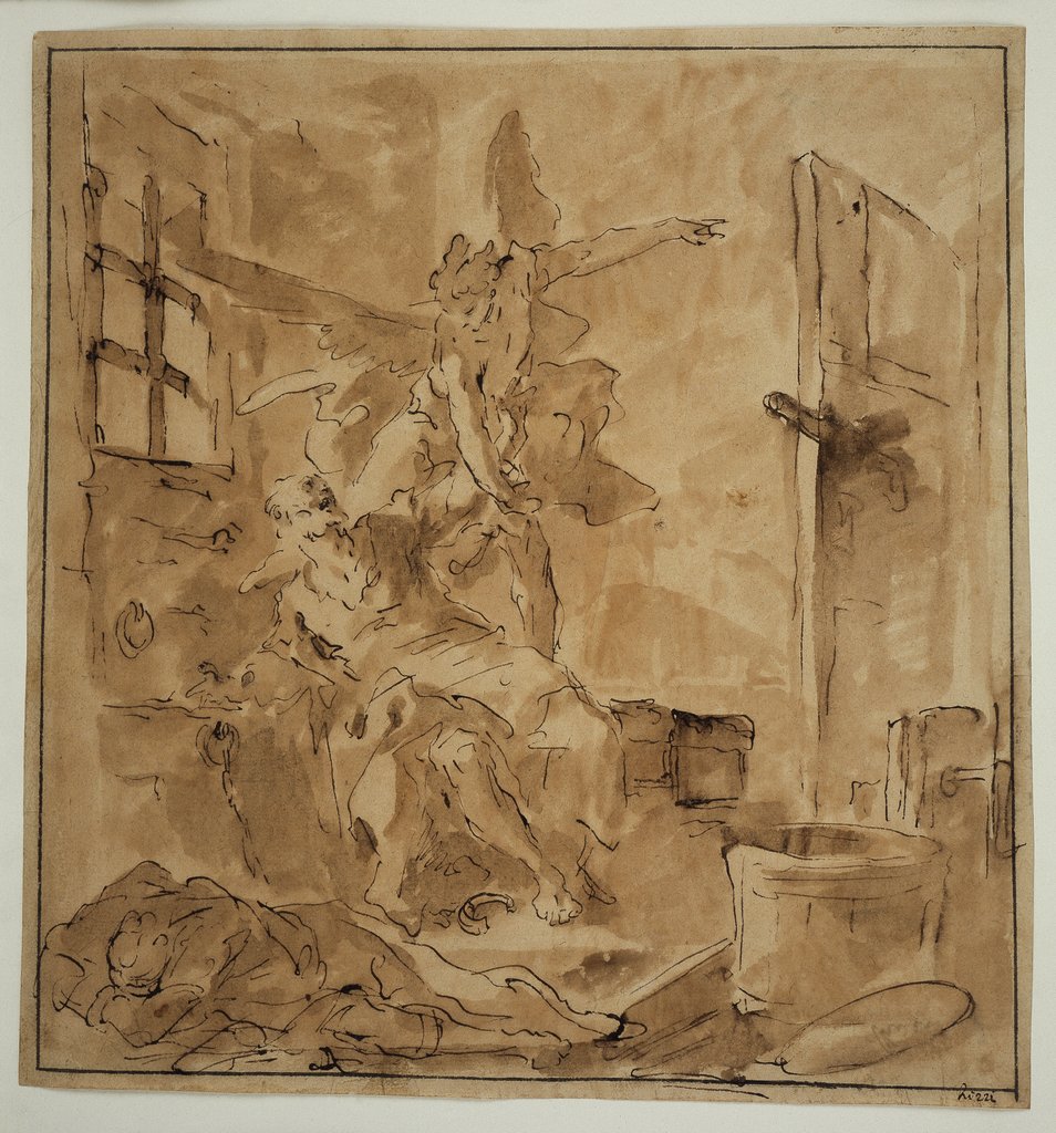 Befreiung Petri aus dem Gefängnis, Gaspare Diziani, after Sebastiano Ricci