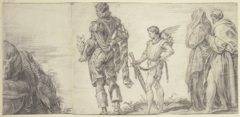 Die Anbetung der Könige, mit Caspar, Abraham van Diepenbeeck, nach Francesco Primaticcio