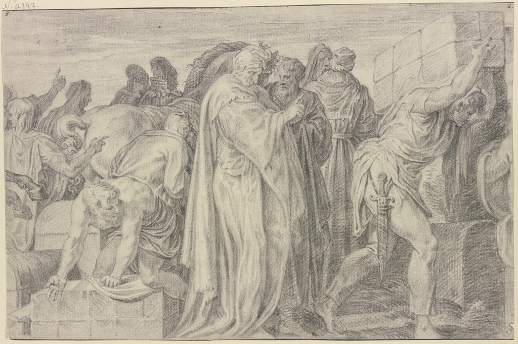Die Anbetung der Könige, Gefolge, Abraham van Diepenbeeck, nach Francesco Primaticcio