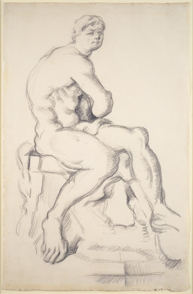 After Puget: Hercules Resting, Paul Cézanne, after Pierre Puget
