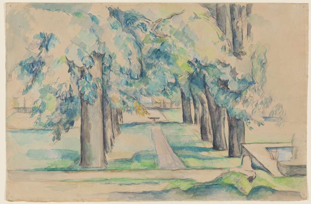 Le bassin et l'allée des marronniers au Jas de Bouffan, Paul Cézanne