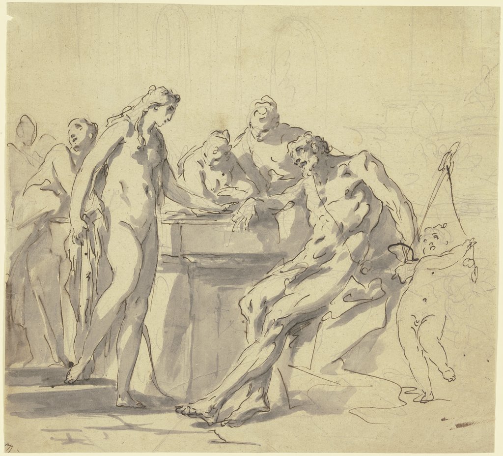 Hercules and Omphale, Gaspare Diziani