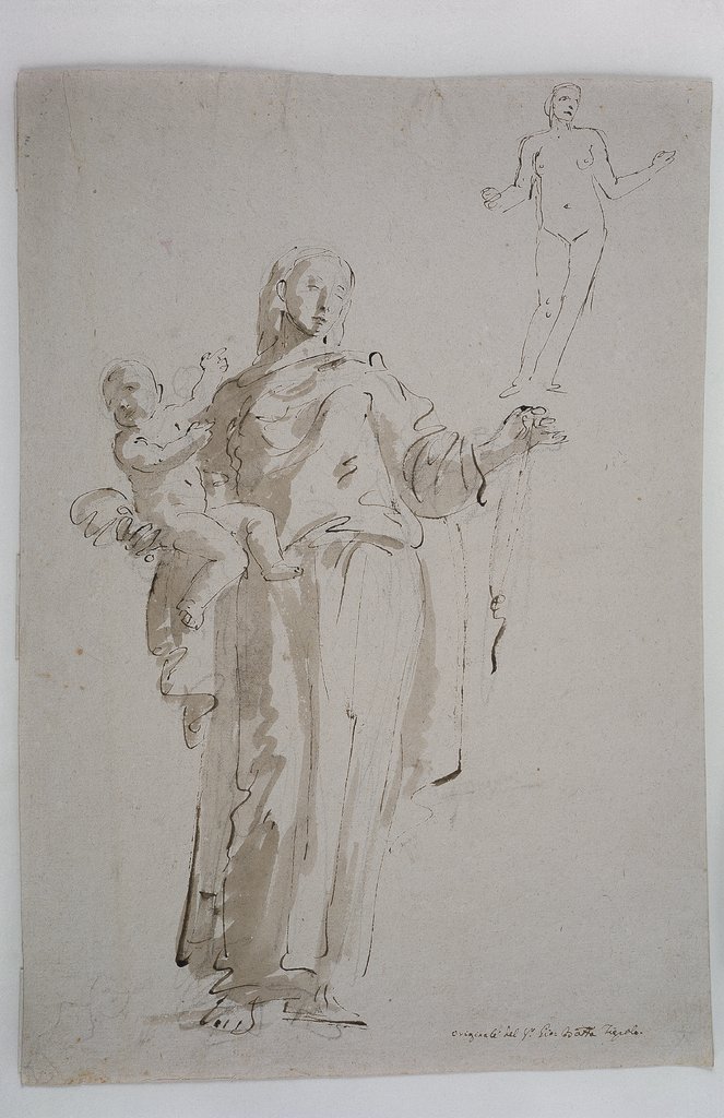 Madonna mit dem Rosenkranz und weiblicher Akt, Giovanni Battista Tiepolo