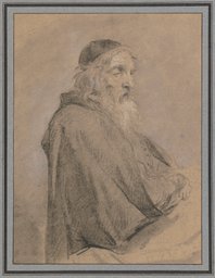 Brustbild eines alten bärtigen Mannes im Profil nach rechts, Etienne Theaulon